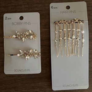 Gold Sparkly Wedding/Special Occasion Hair Clips